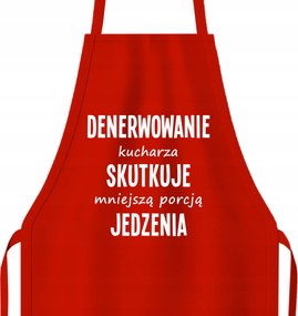 Konyhai kötény Pamut Piros Vicces Ajándék Szakács Minták