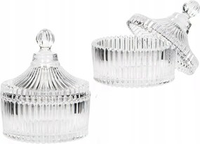 Cukortartó Kristályos retro üveg cukrászda átlátszó