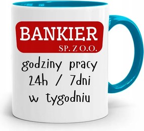 Bankárnak Kék Bögre Születésnapi Ajándék fényképes nyomtatással