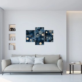 Kép - Kék-arany gyűrűk (90x60 cm)