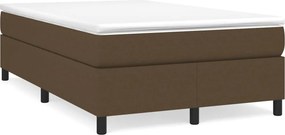 vidaXL sötétbarna szövet rugós ágy matraccal 120 x 200 cm