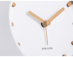 Karlsson 5943WH design ébresztőóra 11 cm, fehér