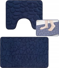 2 db Fürdőszobaszőnyeg szett Wc szett kék