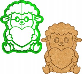 Húsvéti Forma Mézeskalács lyukasztó Húsvéti Bárány 8cm