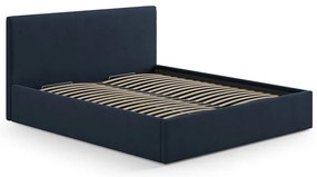 Sötétkék kárpitozott ágytámla 190,5x100 cm Remo – Micadoni