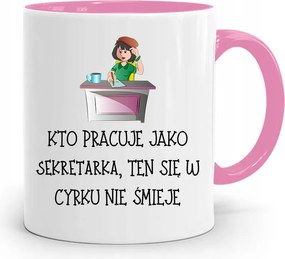 Rózsaszín Bögre Ajándék Titkárnőnek Cirkuszban, fényképes nyomattal