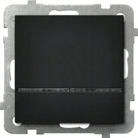 Egycsatlakozós kapcsoló háttérvilágítással fekete Sonata LP-1RS/M/33 Ospel