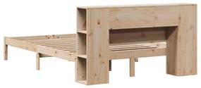 tömör fenyőfa könyvespolcos ágy matrac nélkül 120 x 190 cm