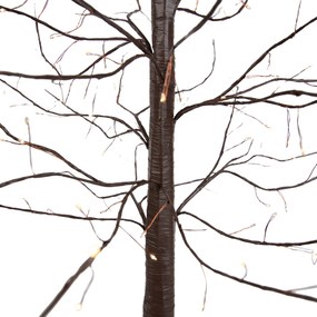 Karácsonyi állólámpa barna fa 180 cm LED-del, időzítővel IP44 - Ki