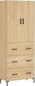 vidaXL sonoma tölgy szerelt fa magasszekrény 69,5 x 34 x 180 cm