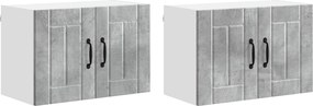 vidaXL Konyhai faliszekrények 2 pcs Beton Szürke 60 x 31 x 40 cm