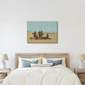 Kép - Eugène Boudin, Women on the Beach at Berck, reprodukciók (70x50 cm)