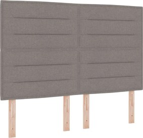 vidaXL Boxrugós ágy matracmal leddel Tópszínű 140 x 190 cm szövet