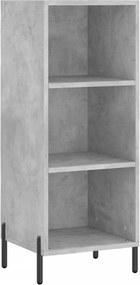 vidaXL betonszürke szerelt fa tálalószekrény 34,5 x 32,5 x 90 cm