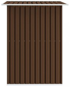 barna acél kerti fészer 204 x 132 x 186 cm