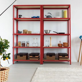 monzana® Polc 180x90x40 cm - piros