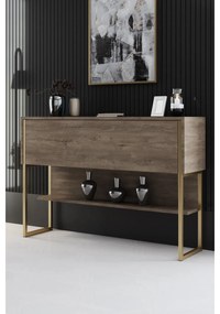 Komód Luxe - Gold, Walnut
