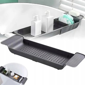 Fürdőszobai Kádtartó Polc, Állítható, Fekete