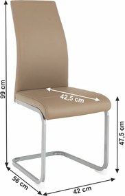 Étkező szék, szürkebarna TAUPE/szürke, NOBATA