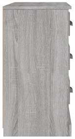 szürke sonoma színű szerelt fa tálalószekrény 104,5x35,5x67,5cm