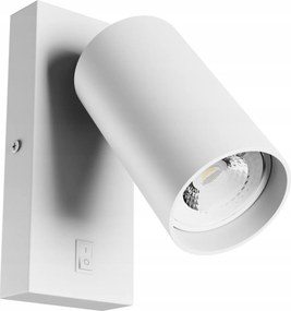 Fali lámpa Tubo kapcsolóval fehér, Led kapcsolóval