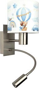 Brilagi - BOBO LED flexibilis lámpa 1xE27/25W/230V + LED/3W króm/fehér/kék/mackó