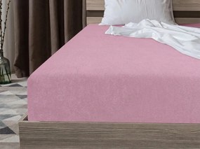 Molton polár mikroszálas gumis lepedő rózsaszín-lila 180 x 200 cm