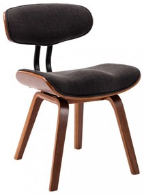 4 db szürke hajlított fa és szövet étkezőszék