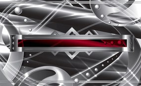 Fotótapéta Fém és geometria absztrakt piros vonal 300x210 +ragasztó