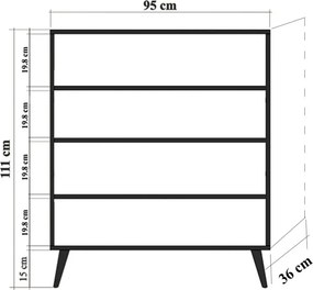 Multilüx konyhaszekrény, 95 cm – TR869VEL3988