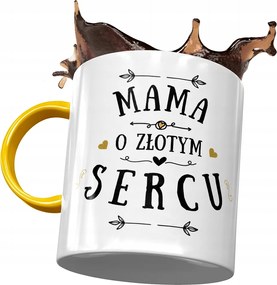 Sárga Bögre Anyák napjára Nyomtatott fényképpel