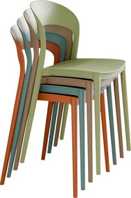 Rakásolható szék, zöld, RADANA NEW