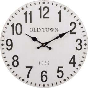 Falióra jól olvasható fehér fekete számok lógó