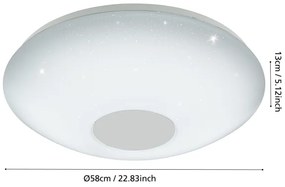 Eglo 95973 - VOLTAGO 2 LED 30W 230V dimmelhető mennyezeti lámpa