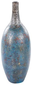Terrakotta Dekor váza 60 Kék Arany PIREUS Beliani