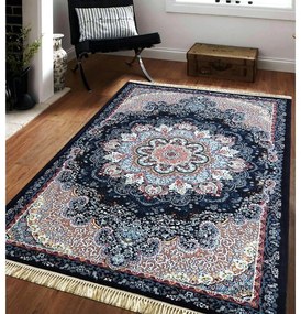 Luxus szőnyeg gyönyörű kék keleti mintával Szélesség: 150 cm | Hossz: 230 cm