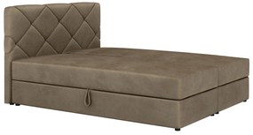Franciaágy Boxspring 180x200 cm Karum (ágyráccsal és matraccal) (barna). 1007793