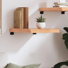 világosbarna kezelt tömör tölgyfa fali polc 40x50x(2-6) cm