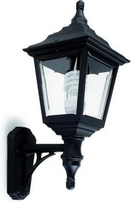 NOVOLUX 059A-G05X1A-02 CLIC-CLAC Klasszikus Kültéri Fali Lámpa Fekete, Átlátszó E27 IP44