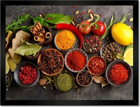 Poszterek keretben 40x30 Rusztikus Fűszerek