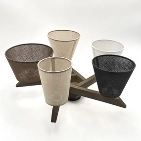 Brilagi - LED mennyezeti lámpa ANTHONY 5xE14/40W/230V tölgy-dió