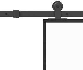 tolóajtó vasalattal 90x205 cm edzett üveg&amp;Alumínium