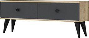 Mona TV-állvány, zafír tölgy-antracit, 120 cm