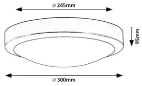 Rabalux 75008 - KLEMENTINE fürdőszobai mennyezeti lámpa 2xE27/40W/230V IP44