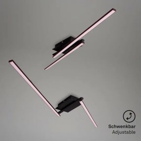 Brilo 3500-015 - LED Felületre szerelhető csillár STAFF 2xLED/6W/230V fekete