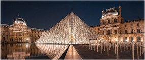 Kép - Louvre éjjel (120x50 cm)