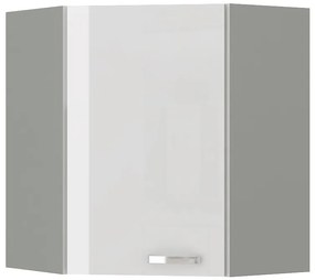 Sarok felső konyhaszekrény Brunea 60x60 GN-72 1F (szürke + fényes fehér). 1024988