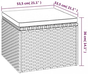 3-személyes szürke polyrattan kanapé tetővel és lábtartóval