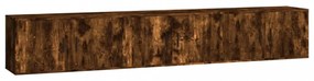 3 db füstös tölgy színű fali TV-szekrény 80 x 34,5 x 40 cm