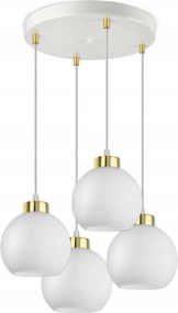 Mennyezeti FĂŒggĆ LĂĄmpa CsillĂĄr FehĂ©r Ăveg Gömbök White Glass EZ4 Led E27